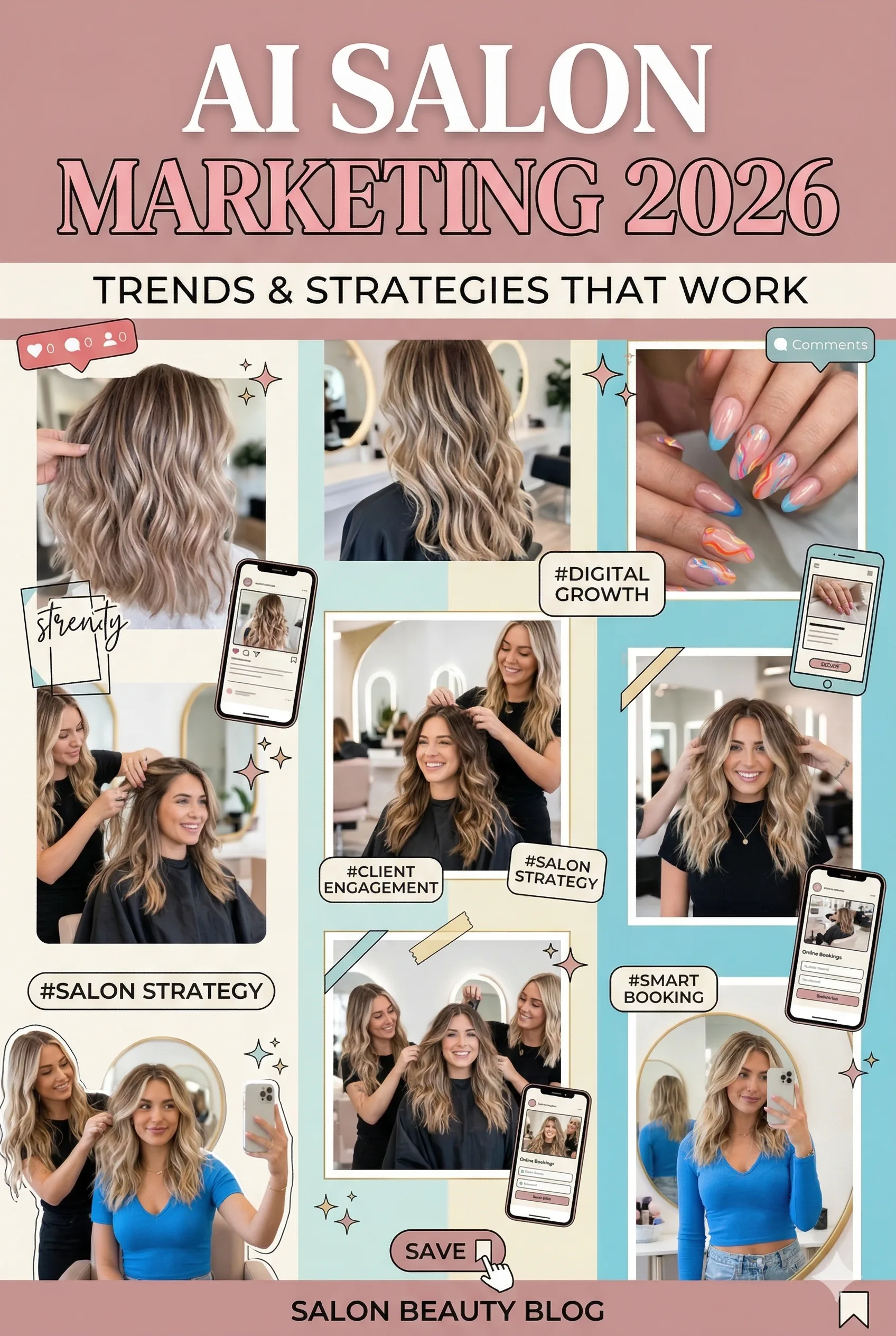 A modern hair salon using a digital tablet for AI-powered cl