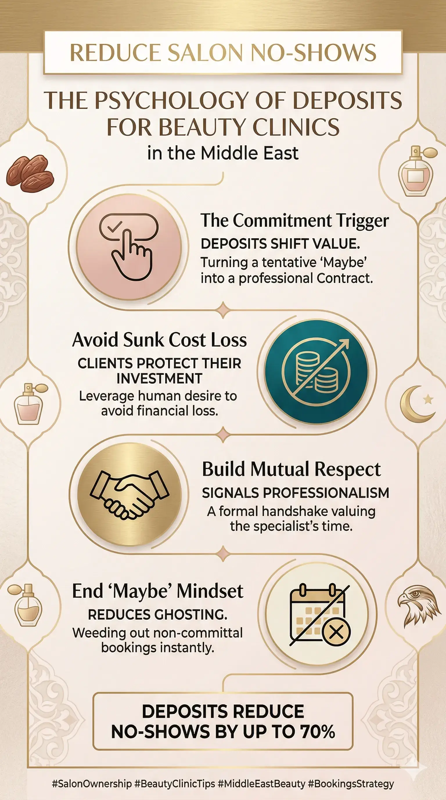 Infographic on reducing salon no-shows in the Middle East