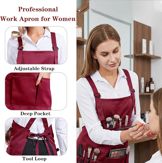 salon attire for hair salon red